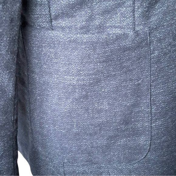 J. McLaughlin Lisbon H Navy solid soft cotton blend unstructured blazer| size 40 - Picture 12 of 16